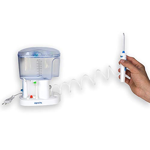 Irrigador Bucal o Dental Premium Pro-HC Water System . Limpieza e Higiene Bucal Profesional . 11 Cabezales Multifunción . 5 Niveles De Potencia 1100 Ml De Capacidad . 4 Meses de Garantía Adicional