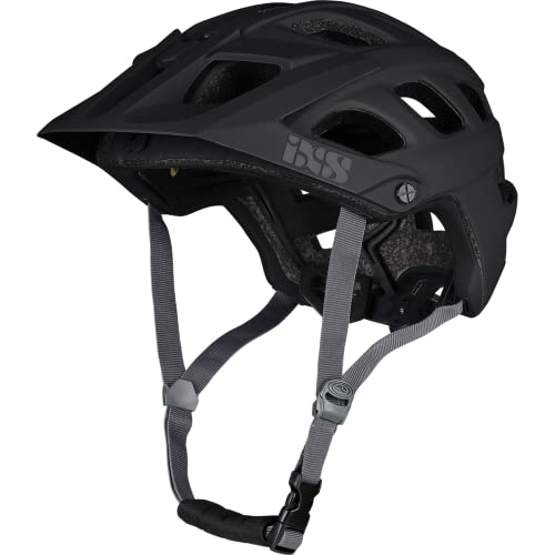 IXS RS EVO Casco para Bicicleta de montaña Trail/All Mountain, Unisex Adulto, Negro, SM (54-58cm