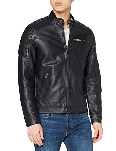 Jack & Jones Jcorocky Jacket Noos Chaqueta, Negro (Black Pattern: PU), Large para Hombre