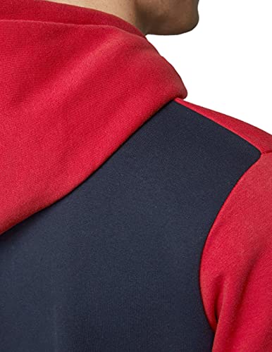 JACK & JONES JJELOGO Blocking Sweat Hood STS Sudadera con capucha, Rojo (Tango Red), L para Hombre