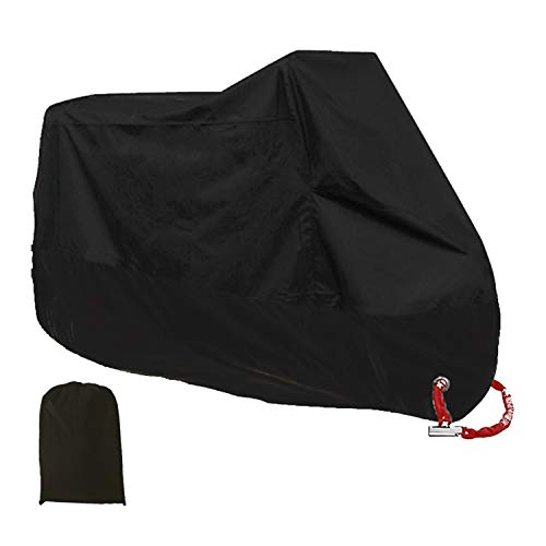 JINYJIA Fundas para Bicicletas, 190T Nylon Impermeable Funda Bicicleta, Exterior Cubierta Bicicleta Libre contra Lluvia/UV/Polvo/Nieve con Bolsa de Almacenamiento, 200 * 90 * 100cm - Negro