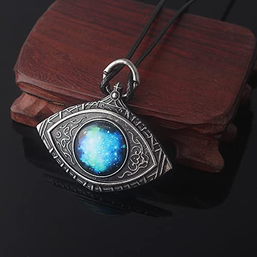 Juego Bloodborne Cosmic Eye Collares Cuervo Cazador Rueda Cazador Insignia Colgante Collar Hombres Mujeres Fans Cosplay Joyería Regalo