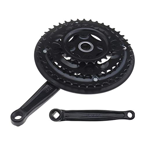 Juego de bielas triple para bicicleta de montaña, 170 mm, manivela, color negro, 42/34/24T con soporte inferior, apto para 5/6/7/8 velocidades, la mayoría de accesorios de repuesto de MTB