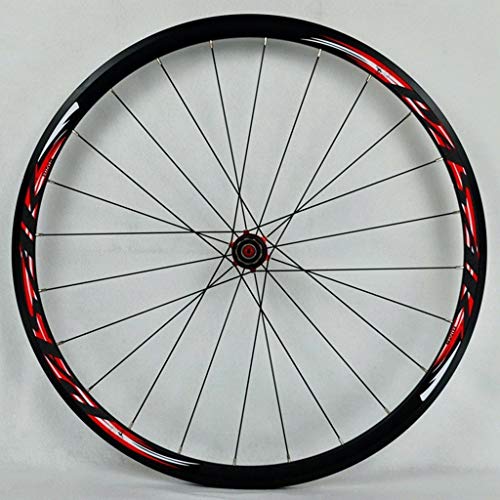Juego de ruedas de bicicleta 700C para bicicleta de carretera, borde de  doble pared, cubo de fibra de carbono, freno V/C, 1.575 pulgadas, llantas
