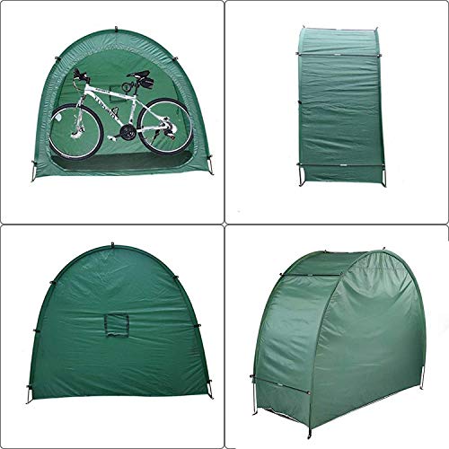 Kacsoo Tienda de campaña para bicicletas, cobertizo de almacenamiento de bicicletas con bolsa de transporte, cubierta de bicicleta a prueba de agua de 190T con ventana para acampar al aire libre