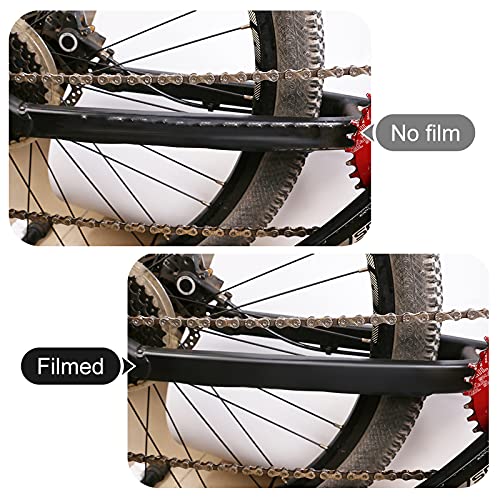 Karlliu Juego de Protectores de Cuadro de Bicicleta, Protector de Vaina Adhesivo, 2 Juegos de Pegatinas de Bicicleta prácticas, Cinta de protección Impermeable para Bicicleta para MTB BMX (Negro)