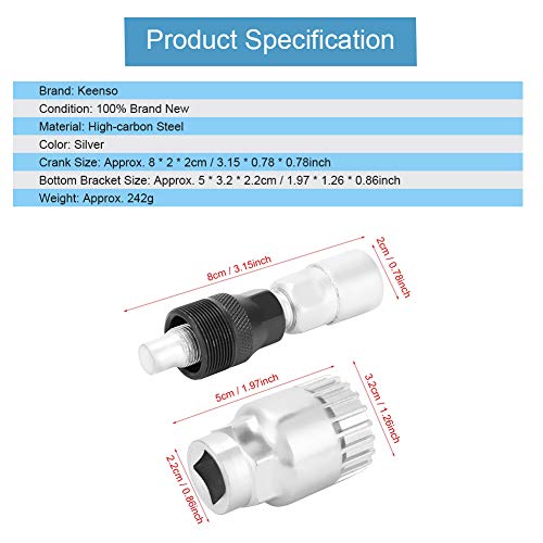 Keenso Extractor para Cambiar La Biela Cuadradillo ​de Los Pedales, Herramienta para Quitar El Pedalier