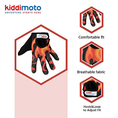 KIDDIMOTO Guantes de ciclismo para niños, para bicicleta, bicicleta de equilibrio, scooter y monopatín (guantes para niños) | Disponible en diferentes tamaños y diseños