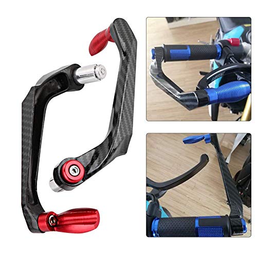 KIMISS Universal 7 / 8in 22 mm CNC Manillar de Palanca de embrague de freno Protector de mano para motocicleta, scooters, automóviles eléctricos(rojo)