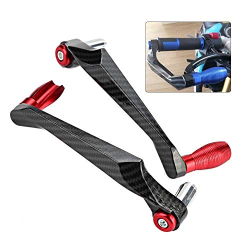 KIMISS Universal 7 / 8in 22 mm CNC Manillar de Palanca de embrague de freno Protector de mano para motocicleta, scooters, automóviles eléctricos(rojo)