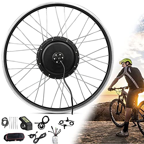 Kit De ConversióN De Bicicleta EléCtrica De Rueda Trasera De 20"/ 24" / 26"/ 27.5" / 28"/ 29" / 700c con Pantalla Lcd Kit De ConversióN De Motor De Buje Trasero De Cubo Bicicleta EléCtrica