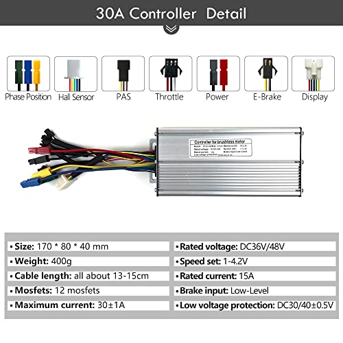 Kit de conversión de Bicicleta eléctrica, tracción Trasera 48V1000W 27,5 Pulgadas, Pantalla LCD3, instalación Sencilla, Kit de Motor de Cubo de Alta Potencia