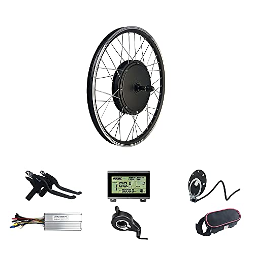 Kit de conversión de Bicicleta eléctrica, tracción Trasera 48V1000W 27,5 Pulgadas, Pantalla LCD3, instalación Sencilla, Kit de Motor de Cubo de Alta Potencia