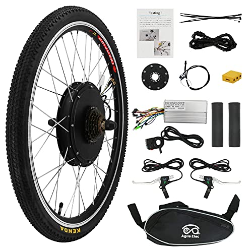  Kit de motor de cubo de CC sin escobillas de 48 voltios 1500 W,  kit de motor eléctrico para bicicleta de montaña, kit de bicicleta de  montaña eléctrica Motor de rueda