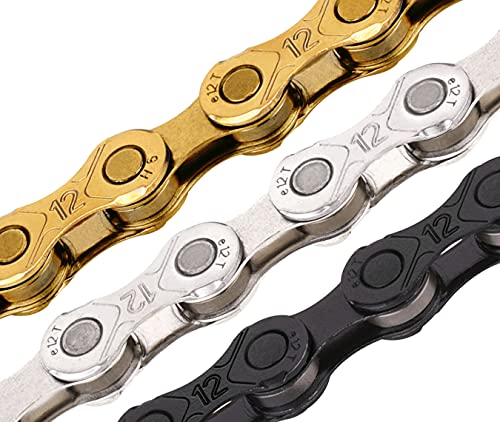 KMC E12 Cadena para Bicicleta eléctrica de 12 velocidades, Unisex, Ti-N Gold, 130 Link