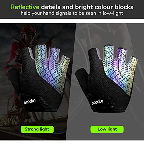 KONVINIT Guantes de Ciclismo,Medio Dedo Guantes Bicicleta,Guantes MTB Antideslizante Transpirable,Guantes Bicicleta Montaña para Hombres Mujeres