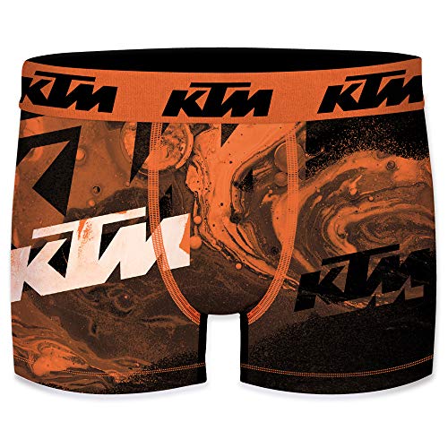 KTM T688-1 Talla: M-Boxer unitario Microfibra (92% poliéster-8% Elastano) -con los Colores característicos de la Marca Hombre