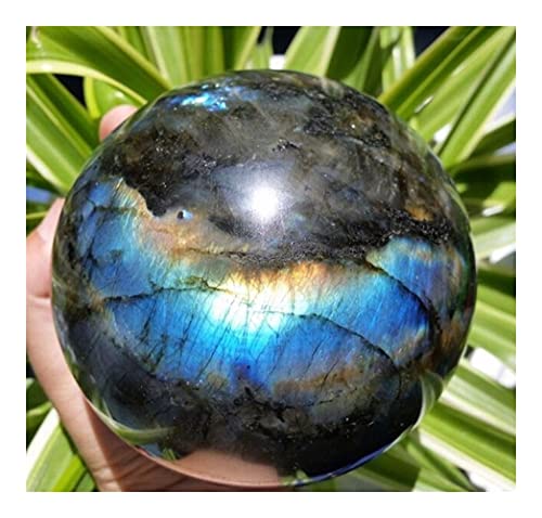 KUYIN Raro Labradorita Natural Esfera de Cristal Bola Azul orbe Gema Piedra (Size : 45mm)