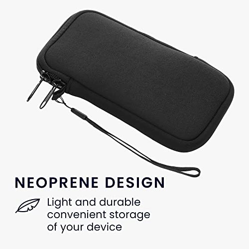 kwmobile Estuche de Neopreno Universal para Smartphone - Funda Protectora con Cremallera para L - 6,5" Negro