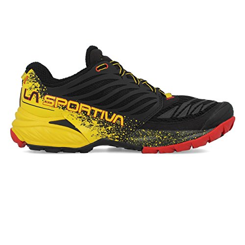 La Sportiva Akasha Trail Running Calzado para Hombre, Multicolor (Red/Black/Yellow), 41.5 EU