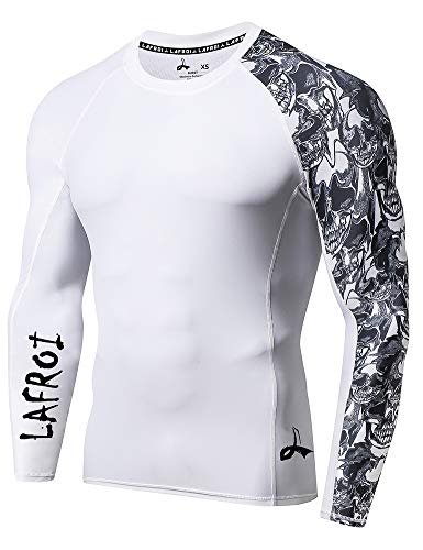 Lafroi - Camiseta térmica de licra, de compresión, para hombre, de manga larga, con protección UPF 50+, ajustada, modelo CLYYB