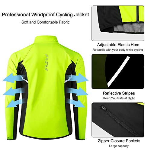 LAMEDA Chaqueta Ciclismo Invierno Hombre Cortavientos Bicicleta Ropa Térmica Ciclismo Softshell Repelente Al Agua con Forro Polar