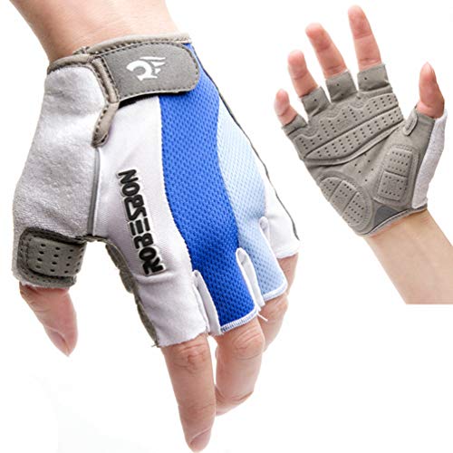 LaoZan Guantes de Ciclismo Transpirable para Hombres Mujeres Medio Dedo Guantes Bicicleta de Carretera, Talla XL