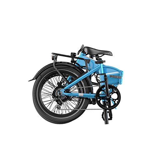 Legend Monza eBikes Bicicleta Eléctrica Plegable Compacta con Rueda de 20 Pulgadas, Batería 36V 14Ah (504Wh), Azul Steel