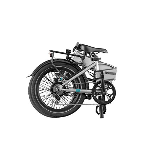 Legend Monza eBikes Bicicleta Eléctrica Plegable Compacta con Rueda de 20 Pulgadas, Batería 36V 14Ah (504Wh), Plata