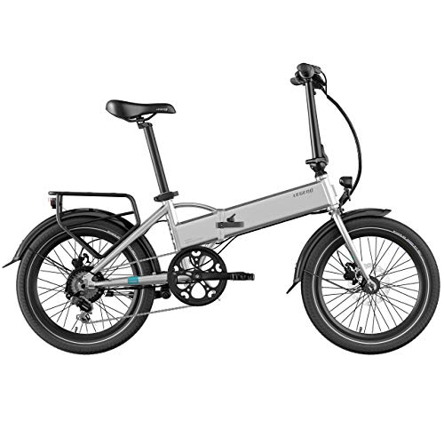 Legend Monza eBikes Bicicleta Eléctrica Plegable Compacta con Rueda de 20 Pulgadas, Batería 36V 14Ah (504Wh), Plata