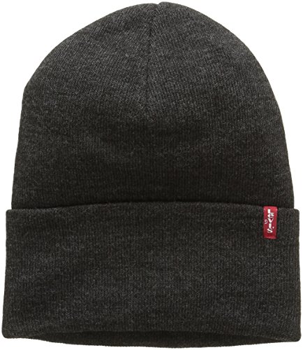 Levi's New Slouchy Beanie W Red Tab Detail, Gorro de punto Unisex adulto, Gris (Dark Grey), Talla única