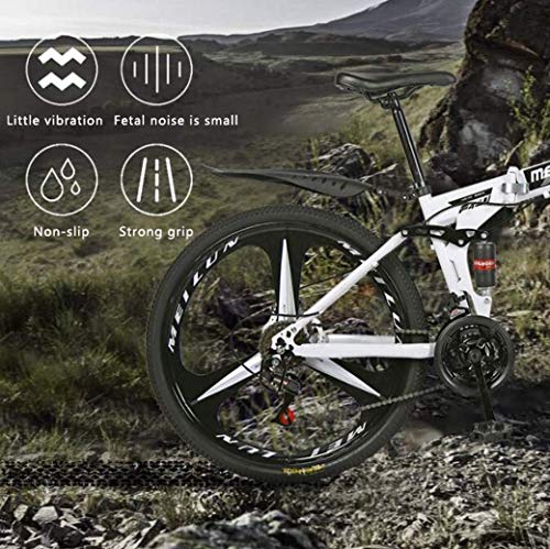 LHQ-HQ 26" Bicicletas de montaña 21Speed ​​de Edad, Estructura de suspensión de Aluminio Ligero Completo, Suspensión Tenedor, Freno de Disco Deportes al Aire Libre de Bicicletas de montaña