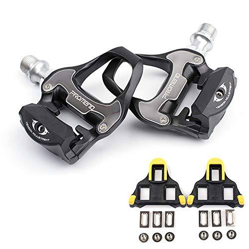 Alphatrail Calas para Bicicletas de Carretera Carter para Shimano SPD I  Multi Release I Adecuado para Spinning I Incl. el Kit de Montaje I  Compatible con los Pedales de Clic i.a. Shimano