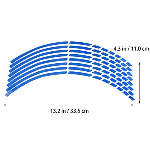 LIOOBO Cinta Adhesiva de la Etiqueta de la Raya de la llanta Reflectante para Ruedas de automóviles de Motocicleta (Azul)