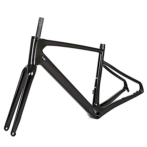 LJHBC Marco de Bicicleta Freno de Disco Todoterreno 700 * 45C Cuadro de Carretera de Fibra de Carbono BB86 * 46cm con Horquilla + Grupo de muñeca (Size : 48cm)