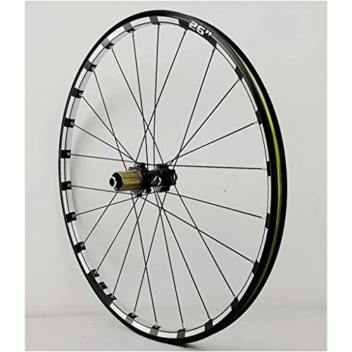 lkpqdwqz Juego de Ruedas de Bicicleta de montaña 26 27,5 Pulgadas 15 mm/12 mm Eje pasante, XC MTB Rueda Delantera/Trasera Freno de Disco de llanta de Doble Pared