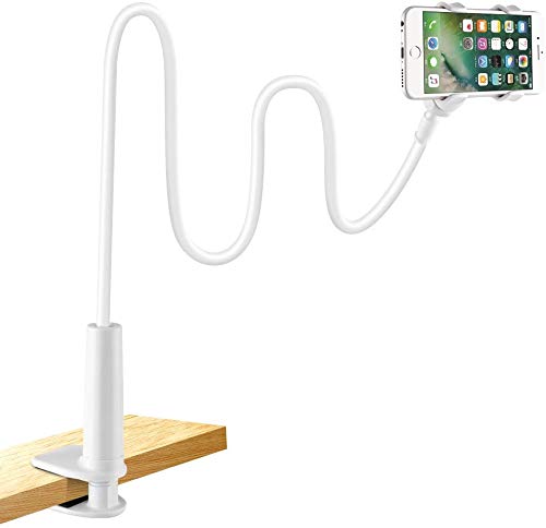 LONZOTH Soporte para teléfono móvil, Teléfono Móvil Soporte Cuello de Cisne Soporte Universal Soporte para iPhone Smartphone Teléfono Móvil (Phone Stand|White)