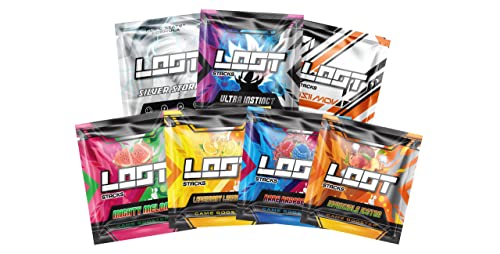 LOOT® - Pack de 7 + 1 unidades | Game Booster 8 x 8g | 1 muestra por sabor | Concentración – Resistencia – Capacidad de reacción | Energy Drink | Encuentre su sabor favorito