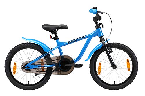 LÖWENRAD Bicicleta Infantil para niños y niñas a Partir de 5 años | Bici 18" Pulgadas con Frenos | Azul