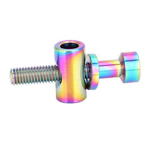 Lsaardth Tornillo de tija de sillín M5x30- (Arco Iris Tornillo de tija de sillín de Bicicleta de Titanio Tornillo de tija de sillín de Bicicleta de aleación Tornillo de Cabeza Redonda para Bicicleta