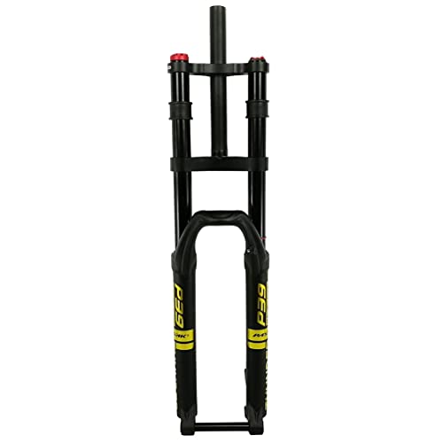 LSRRYD Montaña Bicicleta Suspensión Horquilla 26/27.5/29'' Doble Hombro Cuesta Abajo Horquilla 1-1/8 MTB Aire Horquillas DH Freno Disco 160mm Recorrido 15mm Eje Pasante HL 2225g