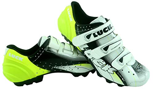 Luck Extreme 3.0 MTB Zapatillas de Ciclismo, Adultos Unisex, Amarillo, 46 EU