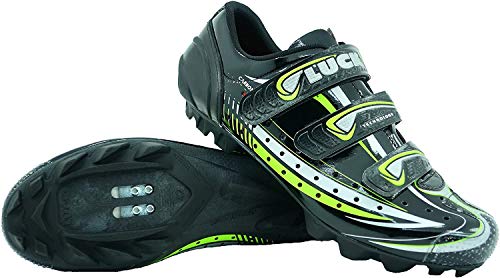 LUCK Zapatilla de Ciclismo Master, con Suela de Carbono y Triple Tira de Velcro para una sujeción (45 EU)