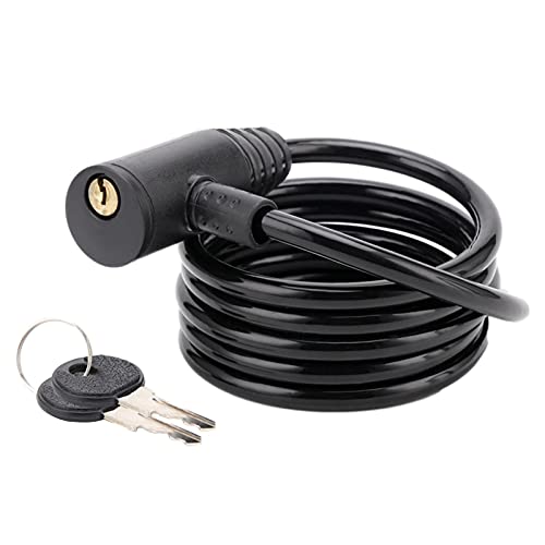 luminiu Candado de cable para bicicleta, candado de seguridad, candado en espiral, candado de moto, candado de bicicleta, con llave, accesorios de cable para bicicleta