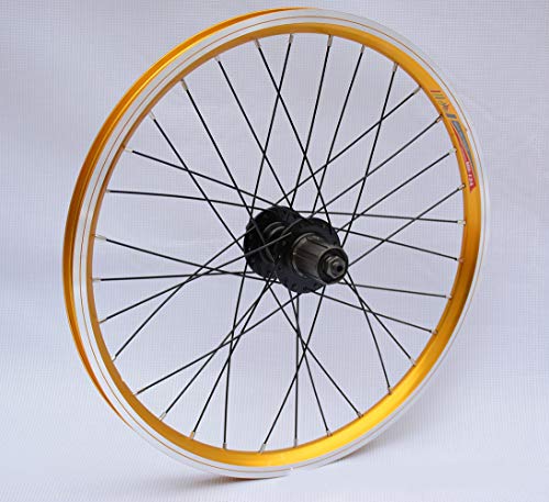 LYzpf Montaña Llantas Bicicleta Rueda Perfil Delantera Trasera Bici Rim Conjunto 20 Inch Freno Disco 4 Rodamientos Equipamiento