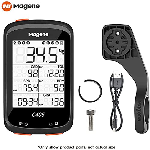 Magene C406 Ordenador para Bicicleta Pantalla LCD de 2,5 Pulgadas GPS Resistente al Agua Inalámbrico Inteligente Montaña Bicicleta Monitor Datos de Ciclismo