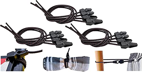 MAGMA 12 Tensores Elasticos, Cuerdas Elastica Sujetar Lonas, Toldos, Señal V20, Portabicicletas Longitud Ajustable Acampadas Camping FastClip 50cm