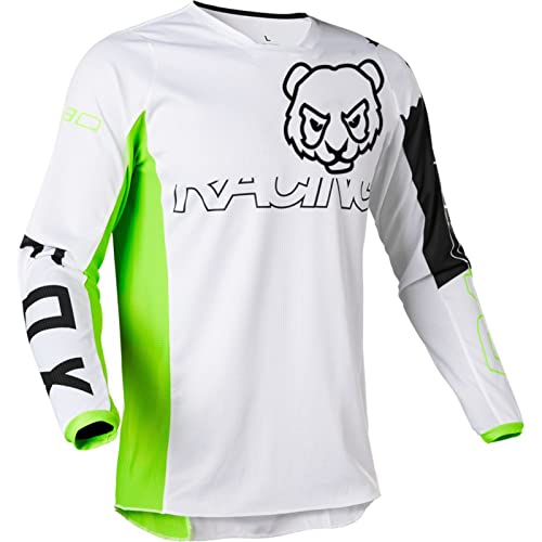 Maillot Ciclismo Hombre Ropa Camiseta Bicicleta MTB con Mangas (White,XS)