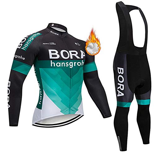 Maillot de Ciclismo para Hombre de Manga Larga de Forro Polar para  Bicicleta de montaña de Carretera MTB Camisas de Invierno Deportes al Aire  Libre