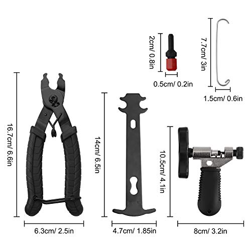 MaoXinTek Herramienta de Cadena para Bicicleta, Reparación para 7 8 9 10 11 12Velocidades, Alicates de Enlace de Bicicleta, Cortador de Divisor de Cadena Removedor de Remaches con Respaldo Pin